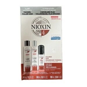 Nioxin System 4 Colored Hair Progressed Thinning Kit 3 Piece Set NEW IN BOX